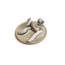 Load image into Gallery viewer, 14k white gold chai Hay Jewish kabbalah god pendant charm religious jewelry 2.4g