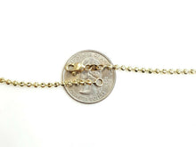 Load image into Gallery viewer, 10K yellow gold 2.5mm ball bead chain moon cut Necklace fine jewelry 9.5g 20"