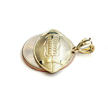 Load image into Gallery viewer, New 10k yellow Gold football Pendant charm sport fine jewelry gift unisex 2g