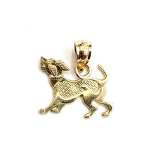 Load image into Gallery viewer, 14k yellow Gold tiny dog full body Pendant charm fine jewelry gift pet 0.6g