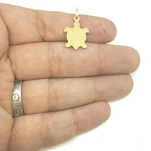 Load image into Gallery viewer, New 14k yellow gold hollow turtle full body pendant charm fine gift jewelry 1.3g