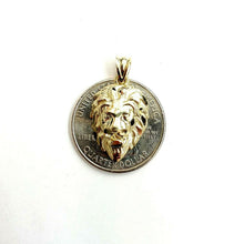 Load image into Gallery viewer, New 10k yellow Gold lion head face Leo zodiac Pendant charm gift fine jewelry 2g