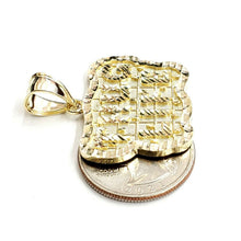 Load image into Gallery viewer, New 10k yellow Gold Thug Life word Pendant charm diamond cut fine jewelry 5.7g