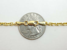 Load image into Gallery viewer, New 10K yellow gold 3.5mm Hollow rolo link chain Necklace 10.7 Grams 30"