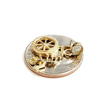 Load image into Gallery viewer, 14k yellow Gold wheelchair handicap disability Pendant charm fine jewelry 2.4g