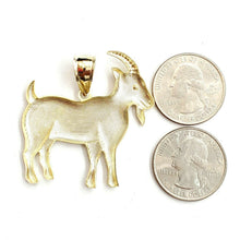 Load image into Gallery viewer, New 10k yellow Gold Goat Pendant charm diamond cut animal fine gift jewelry 6.4g