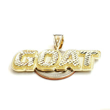 Load image into Gallery viewer, New 10k yellow Gold Goat Pendant charm diamond cut hip hop fine jewelry 5.9g