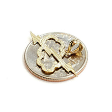 Load image into Gallery viewer, New 14k yellow gold cloud lightning bolt pendant charm gift fine jewelry 1g