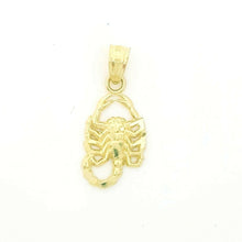Load image into Gallery viewer, 14k yellow gold small scorpion full body pendant charm fine gift jewelry 0.7g