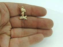 Load image into Gallery viewer, 14k yellow Gold hollow full body mermaid Pendant charm fine gift jewelry 1.4g