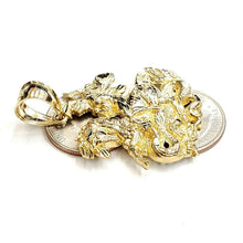 Load image into Gallery viewer, 10k yellow gold saint George pendant charm horse dragon fine gift jewelry 9.6g