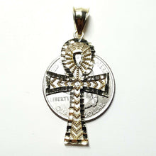 Load image into Gallery viewer, 10k yellow gold Egyptian ankh cross pendant charm fine religious jewelry 2.6g