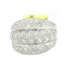 Load image into Gallery viewer, 0.90ct Genuine diamond 14k White Gold Women Ring wide band fine jewelry Size 7