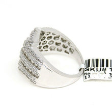 Load image into Gallery viewer, New 1ct Genuine diamond 14k White Gold Women anniversary wide band Ring Size 7