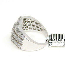Load image into Gallery viewer, New 1ct Genuine diamond 14k White Gold Women anniversary wide band Ring Size 7