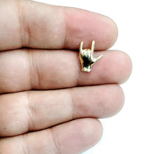 Load image into Gallery viewer, New 14K Yellow Gold 3D Hand Sign I Love You Charm pendant love fine jewelry 1g