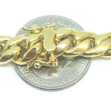 Load image into Gallery viewer, New 10K yellow gold 9mm hollow Cuban Miami bracelet Fine gift jewelry 9" 20.9g