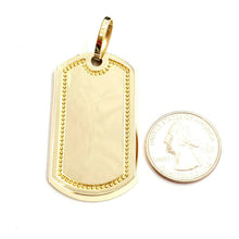 Load image into Gallery viewer, New 10k yellow Gold solid dog tag Pendant charm shiny fine gift jewelry 9.9g