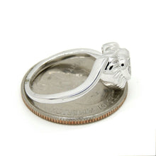 Load image into Gallery viewer, 0.14Ct Natural Diamond In 14k white Gold Women's heart Ring fine gift Size 6.75