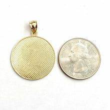 Load image into Gallery viewer, New 14k yellow Gold Aztec Mayan sun calendar Azteca pendant gift jewelry 1" 4.7g