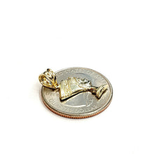 Load image into Gallery viewer, 10k yellow solid Gold tiny Egyptian queen Nefertiti head Pendant jewelry 0.9g