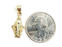 Load image into Gallery viewer, 14k solid yellow gold virgin Miraculous Milagrosa pendant religious jewelry 1g