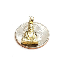 Load image into Gallery viewer, New 10k yellow gold tiny buddha Buda Buddah pendant fine religious jewelry 1.4g