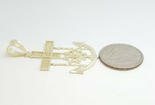 Load image into Gallery viewer, New 10k yellow solid Gold anchor and wheel Pendant charm fine gift jewelry 3.6g