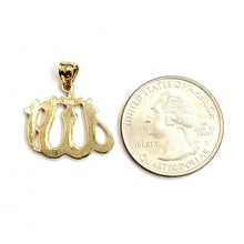 Load image into Gallery viewer, New 14K Yellow Gold Allah Islamic God Pendant Charm religious fine jewelry 2.4g