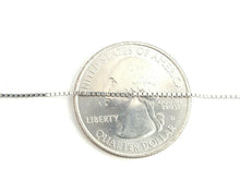 Load image into Gallery viewer, New 14K white Gold 0.80mm Square Box Chain Necklace fine gift jewelry 1.9g 18"