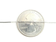 Load image into Gallery viewer, New 14K white Gold 0.80mm Square Box Chain Necklace fine gift jewelry 1.9g 18"