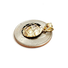 Load image into Gallery viewer, 14k yellow Gold tiny volleyball Pendant charm sport game fine jewelry gift 1g