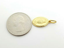 Load image into Gallery viewer, New 14k yellow gold oval virgin Miraculous Milagrosa pendant religious gift 1.7g