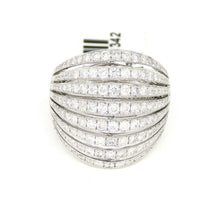 Load image into Gallery viewer, New 1.87ct genuine diamond 14k White Gold Women wide band Ring jewelry Size 6.75