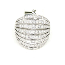 Load image into Gallery viewer, New 1.87ct genuine diamond 14k White Gold Women wide band Ring jewelry Size 6.75