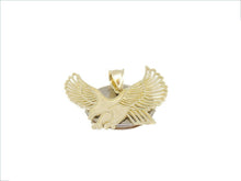 Load image into Gallery viewer, 10k yellow Gold eagle Pendant charm necklace gift for her him fine jewelry 3.1g