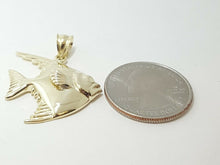 Load image into Gallery viewer, 10k yellow Gold fish Pisces zodiac Pendant charm fine gift jewelry unisex 4.7g
