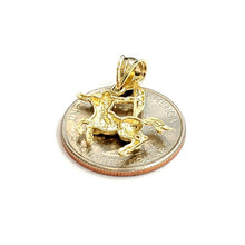 Load image into Gallery viewer, 10k yellow solid Gold Sagittarius Archer Zodiac Sign Pendant fine jewelry 1.4g