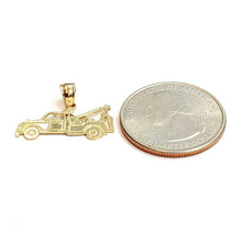 Load image into Gallery viewer, New 14k yellow Gold tow truck car Pendant charm gift fine jewelry 1.1g