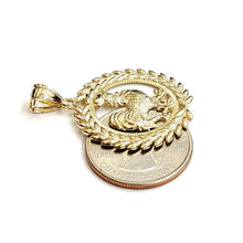 Load image into Gallery viewer, 14k yellow Gold rooster chicken bird Pendant charm diamond cut fine jewelry 3.8g
