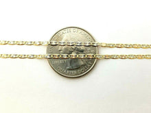 Load image into Gallery viewer, 10K tri color gold 2mm Valentino chain Necklace jewelry gift for her 16" 1.9g