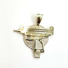 Load image into Gallery viewer, New 10k yellow Gold solid Uzi machine gun Pendant charm fine jewelry unisex 4.2g