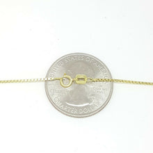 Load image into Gallery viewer, New 14K Yellow Gold 0.95mm Square Box Chain Necklace fine gift jewelry 2.9g 20"