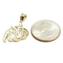 Load image into Gallery viewer, 10K Yellow Gold Nugget Allah Islamic God Pendant Charm religious jewelry 2.1g