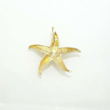 Load image into Gallery viewer, 14k yellow Gold starfish Pendant charm necklace gift for her jewelry 0.99" 3.4g