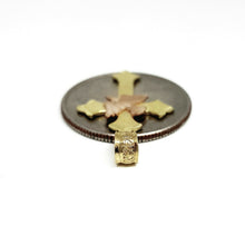Load image into Gallery viewer, New 14k gold cross espirito Santos pendant fine religious jewelry fine gift 1.4g