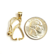 Load image into Gallery viewer, 14K Yellow Gold 3D medical stethoscope doctor nurse Pendant Fine Jewelry 2.2g