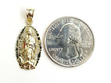 Load image into Gallery viewer, 10k gold virgin Mary Guadalupe pendant charm gift fine religious jewelry 1.3g