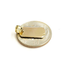 Load image into Gallery viewer, 14k yellow Gold Tiny medical ID dog tag name tag Pendant charm fine jewelry 1.4g