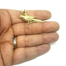 Load image into Gallery viewer, New 14k yellow Gold parrot bird Pendant charm gift fine jewelry unisex 3.6g